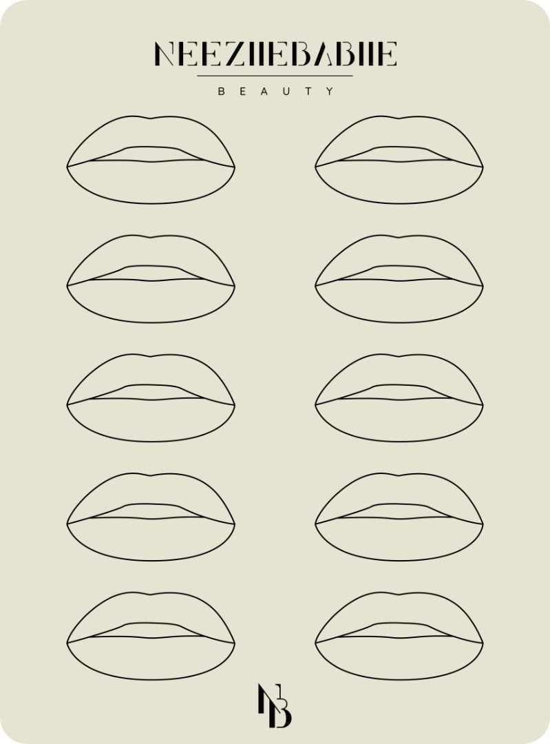 Lip Blushing Tattoo Practice Skins